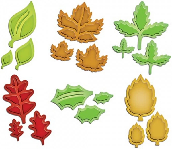 Stanzschablone Spellbinders Shapeabilities Little Leaf Sets